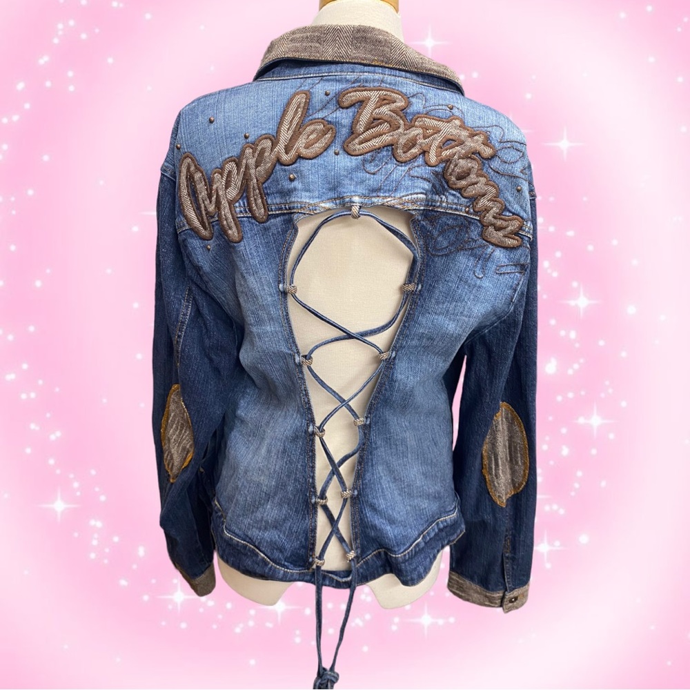 🍎Apple Bottoms Denim Lace Up Jacket